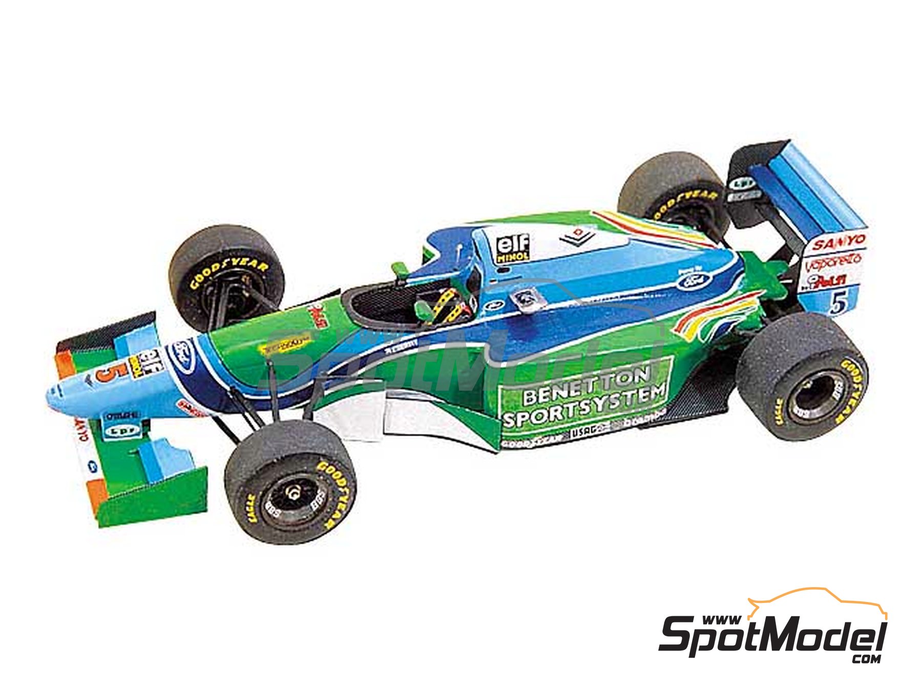 Benetton Ford B194 Benetton Formula Ltd Team sponsored by Mild Seven -  Spanish Formula 1 Grand Prix 1994. Marking / livery in 1/43 scale  manufactured